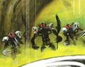 Drei Makuta auf Destral