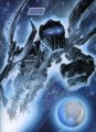 Mata Nui fliegt durch den Weltraum