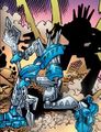 Ein blauer Rahkshi, der gerade aus den Archiven flieht